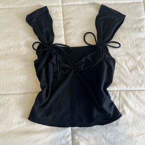 Elegant Black Women's Crop Top